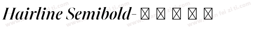 Hairline Semibold字体转换